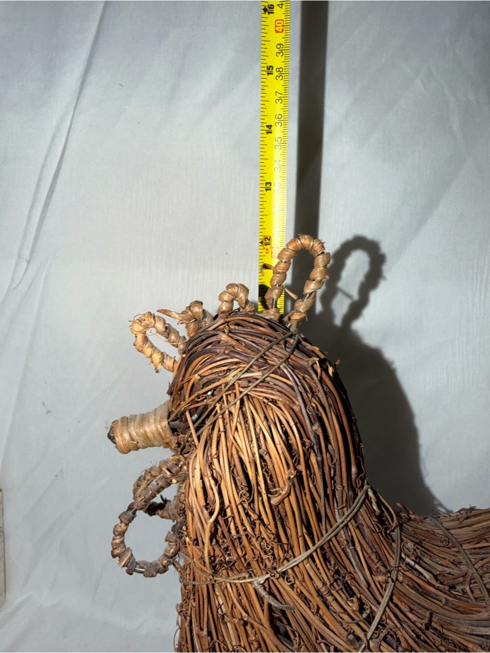 Vintage Rustic Grapevine / Twig Rooster Figurine Sculpture – 12" Tall - Picture 7 of 8